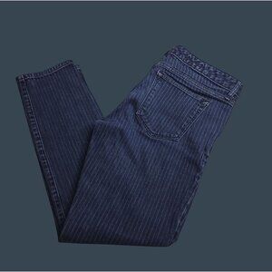 Gap Womens Always Skinny Ankle Jeans 29 Pinstripe Low Rise Stretch